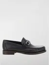 Ferragamo Fort Gancini Leather Loafers In Braun