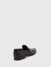 Ferragamo Moccasin With Gancini Ornament In Black