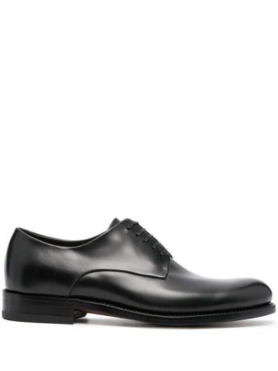 FERRAGAMO LEATHER DERBIES
