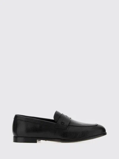 Ferragamo Tiberio Leather Loafers For Men In Black