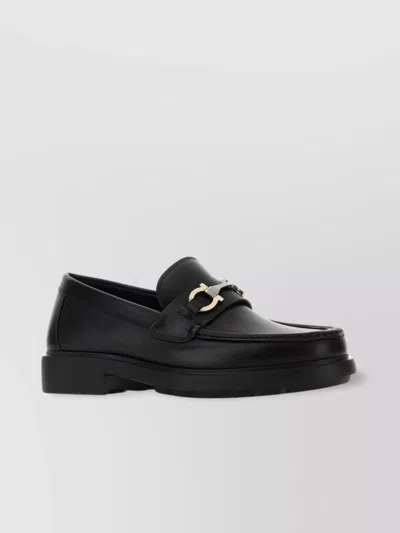Ferragamo Loafers Thick Sole Metal Accents
