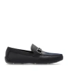 Ferragamo Gancini Leather Loafers In Black