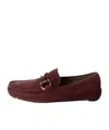 Ferragamo Loafers With Logo Buckle In Brown