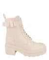 Ferragamo Lober Leather Ankle Boots In White