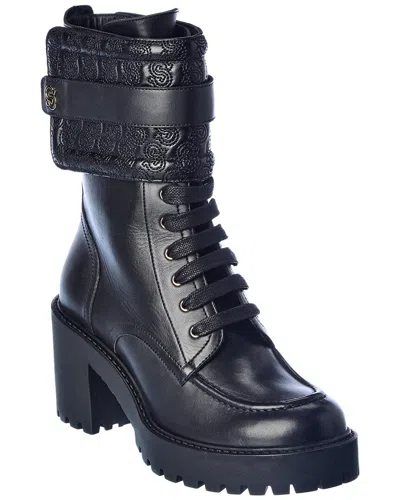 Ferragamo Lober Leather Boot In Black