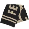 Ferragamo Loghi Maxi-logo Stole In Black