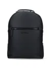 Ferragamo Textured Backpack Adjustable Straps In Black