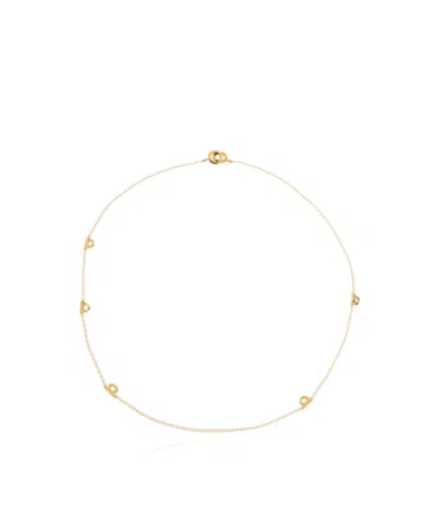 Ferragamo Logo Beaded Embellished Necklace In Gold