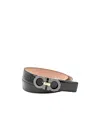 Ferragamo Logo Belt In Black