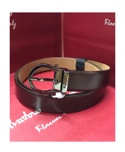 Ferragamo Logo Belt In Black