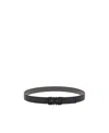 Ferragamo Gancini Reversible Leather Belt In Black