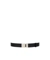 Ferragamo Fixed Leather Belt In Black