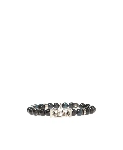 Ferragamo Logo Bracelet In Black