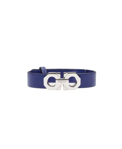 Ferragamo Logo Bracelet In Blue