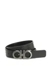 Ferragamo Double Adjus Bombe Double Gancino Belt Belts Black In Black