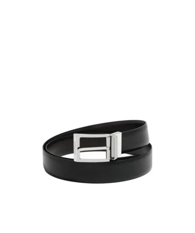 Ferragamo Logo Buckle Belt In Black