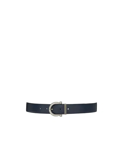 Ferragamo Reversible And Adjustable Belt In Blue