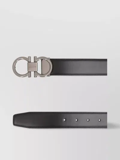 Ferragamo Logo Buckle Leather Belt