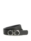 Ferragamo Double Adjus Bombe Double Gancino Belt Belts Black In Black
