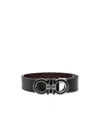 Ferragamo Reversible And Adjustable Gancini Men In Black