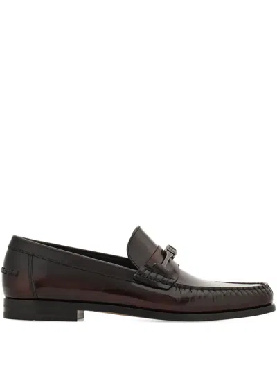 FERRAGAMO LOGO-BUCKLE LOAFERS
