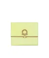 Ferragamo Logo Buckle Wallet In Yellow
