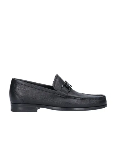 FERRAGAMO FERRAGAMO GANCINI PLAUQE MOCCASIN LOAFERS