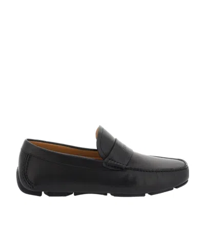Ferragamo Logo Business Casual Shoes In Black