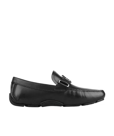 Ferragamo Logo Business Casual Shoes In Gray