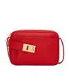 Ferragamo Small Camera Case Leather Crossbody Bag In Red