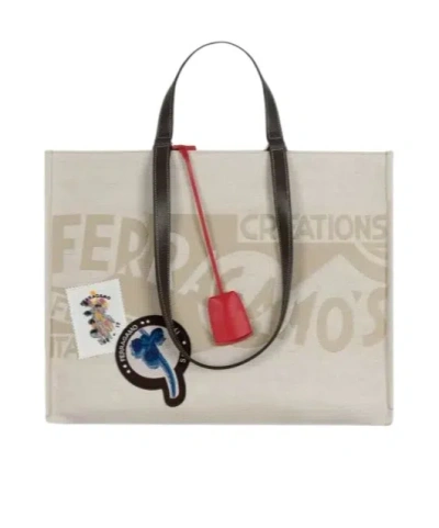 Ferragamo Logo Canvas Bag