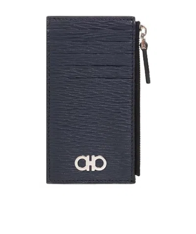 Ferragamo Logo Card Pack In Blue