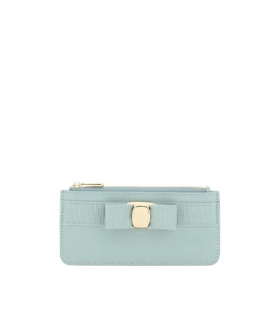 Ferragamo Logo Card Pack In Green