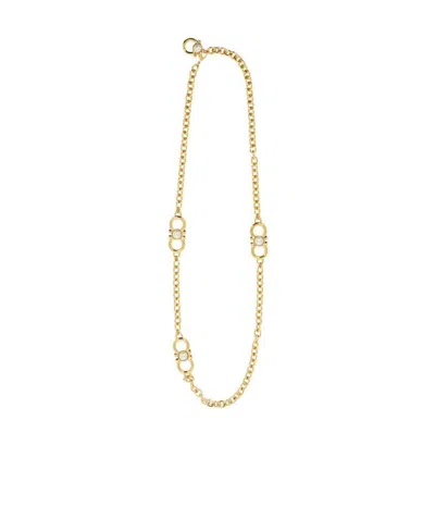Ferragamo Logo Chain Necklace In Yellow