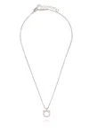 Ferragamo Women Collana Gancio Con Cristalli In Metallic