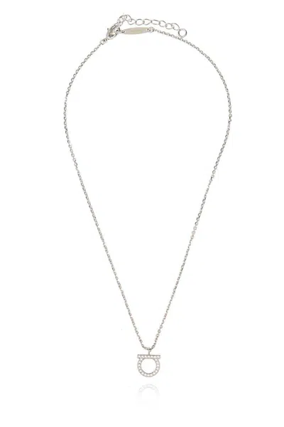 FERRAGAMO LOGO CHARM NECKLACE