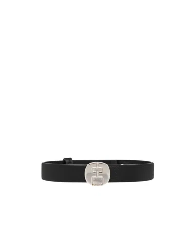 Ferragamo Logo Clasp Bracelet In Black
