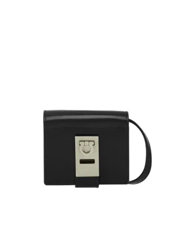 Ferragamo Logo Clip In Black
