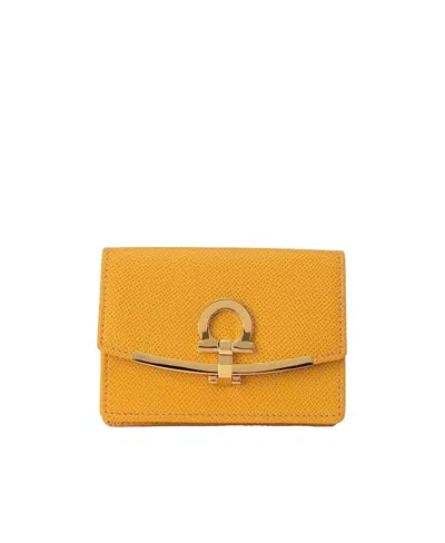Ferragamo Logo Clip In Orange