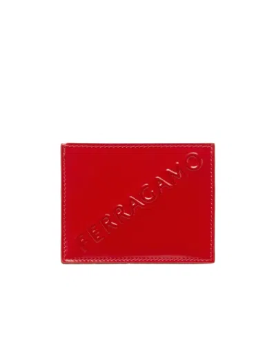 Ferragamo Logo Clip In Red