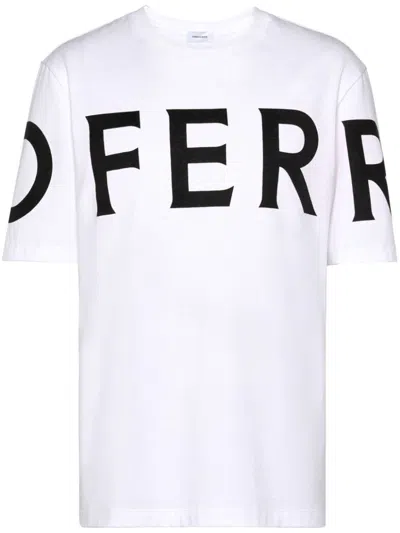 Ferragamo Logo Cotton T-shirt In White