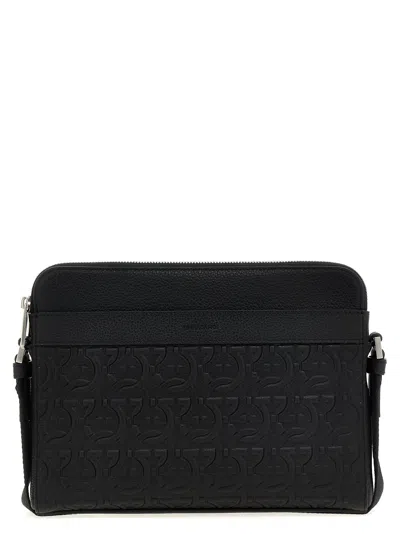 Ferragamo Logo Crossbody Bag Crossbody Bags Black