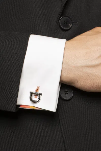 FERRAGAMO FERRAGAMO LOGO CUFF LINKS