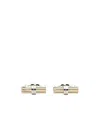 Ferragamo Two Tone Cylindrical Cufflinks In Nude