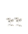 Ferragamo Logo Cufflink In White