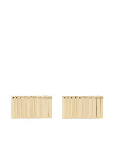 Ferragamo Logo Cufflinks In Nude