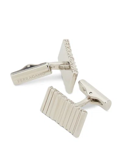 Ferragamo Logo Cufflinks In Gold