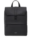Ferragamo Logo-debossed Leather Backpack In Black