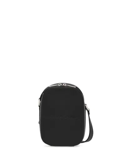 Ferragamo Logo-debossed Leather Shoulder Bag In Schwarz