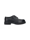 Ferragamo Logo Derby Shoes In Brown Leather Brogue